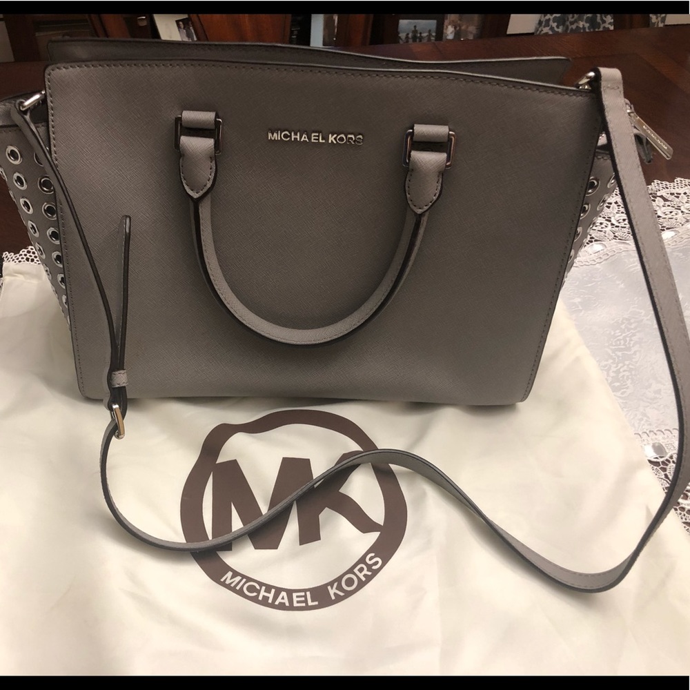 Michael Kors large Selma grommet satchel